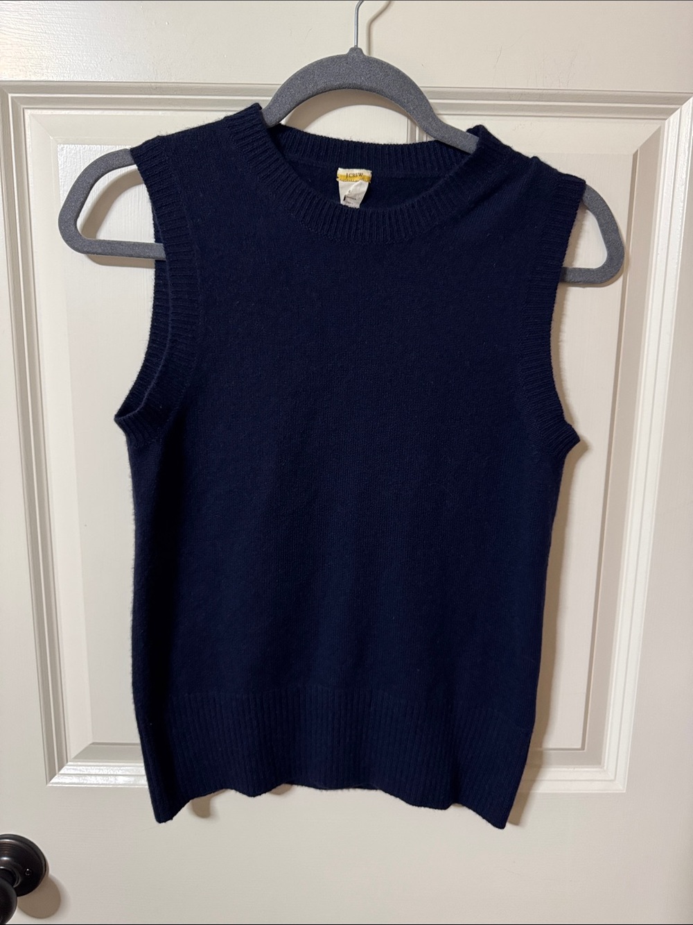 J. Crew Navy Sleeveless Crewneck Sweater Shell